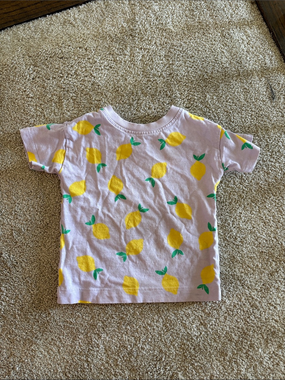 Hanna Andersson Short Sleeve Tee with Yellow Lemon Print